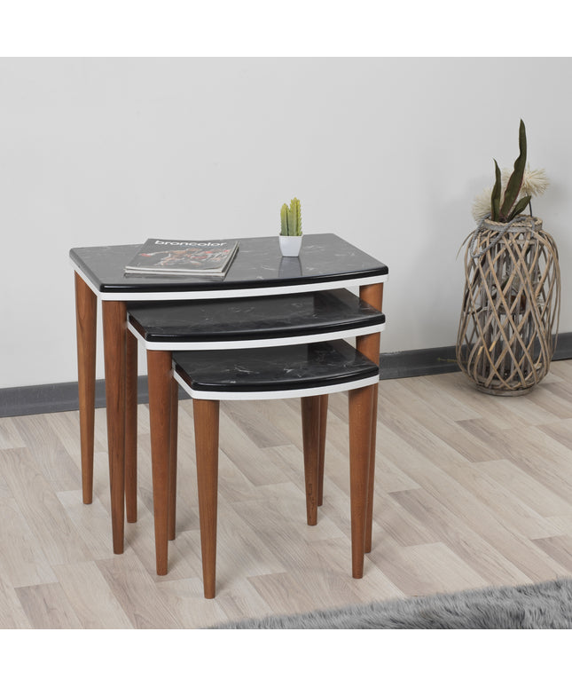 Else Series Black Marble Coffee Table