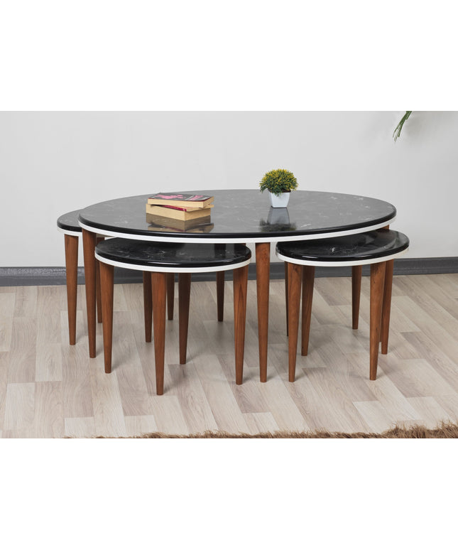 Kian Series Black Marble Center Coffee Table