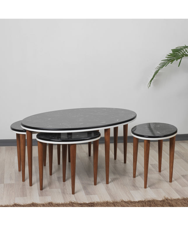 Kian Series Black Marble Center Coffee Table