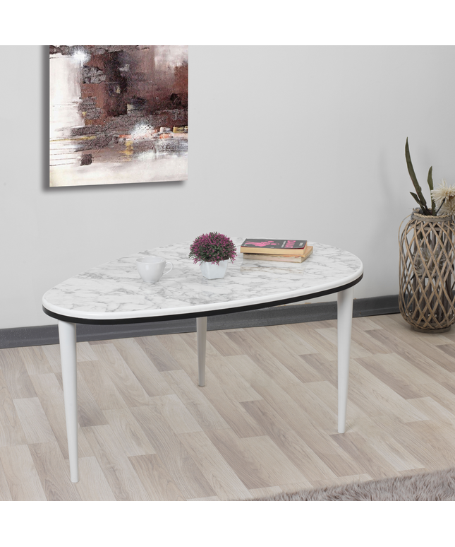 Fel Series White Marbel Oval Office Table